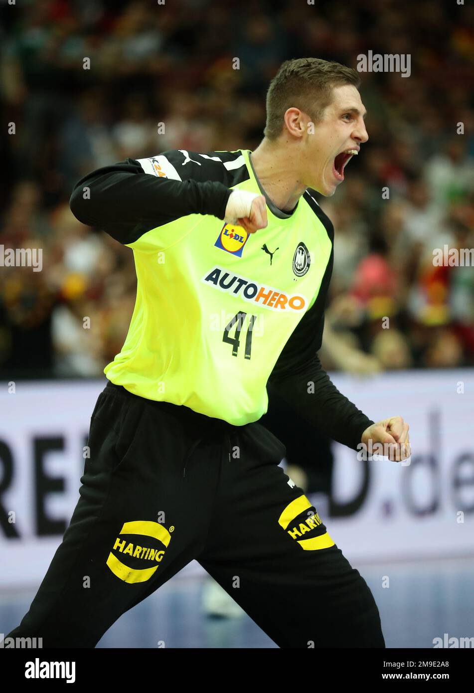 Joel Birlehm of Germany Germany vs Serbia 28th IHF Men`s Handball World Championship Day 5  15.01.2023 Spodek Arena © diebilderwelt / Alamy Stock Stock Photo